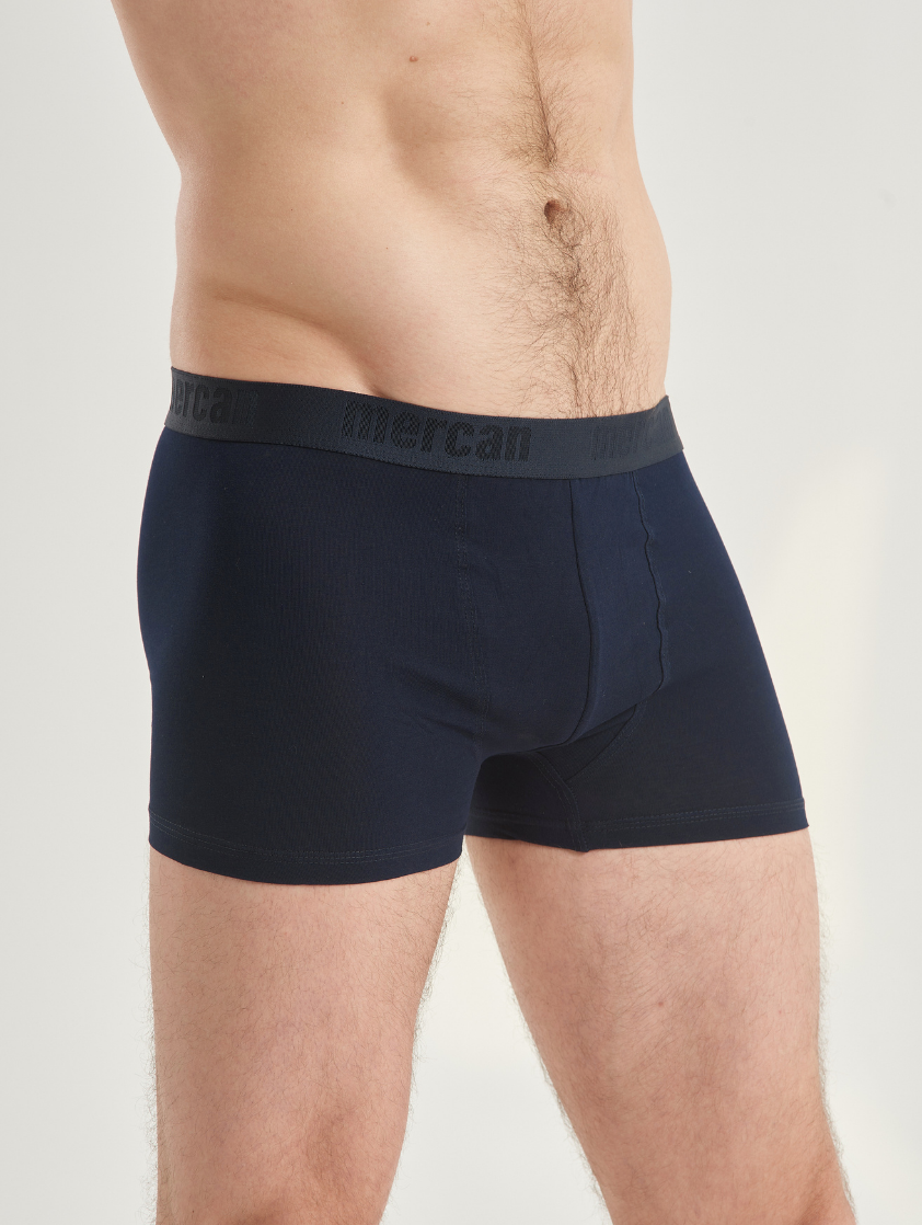 Erkek Pamuklu Rahat Kesim Boxer - Lacivert