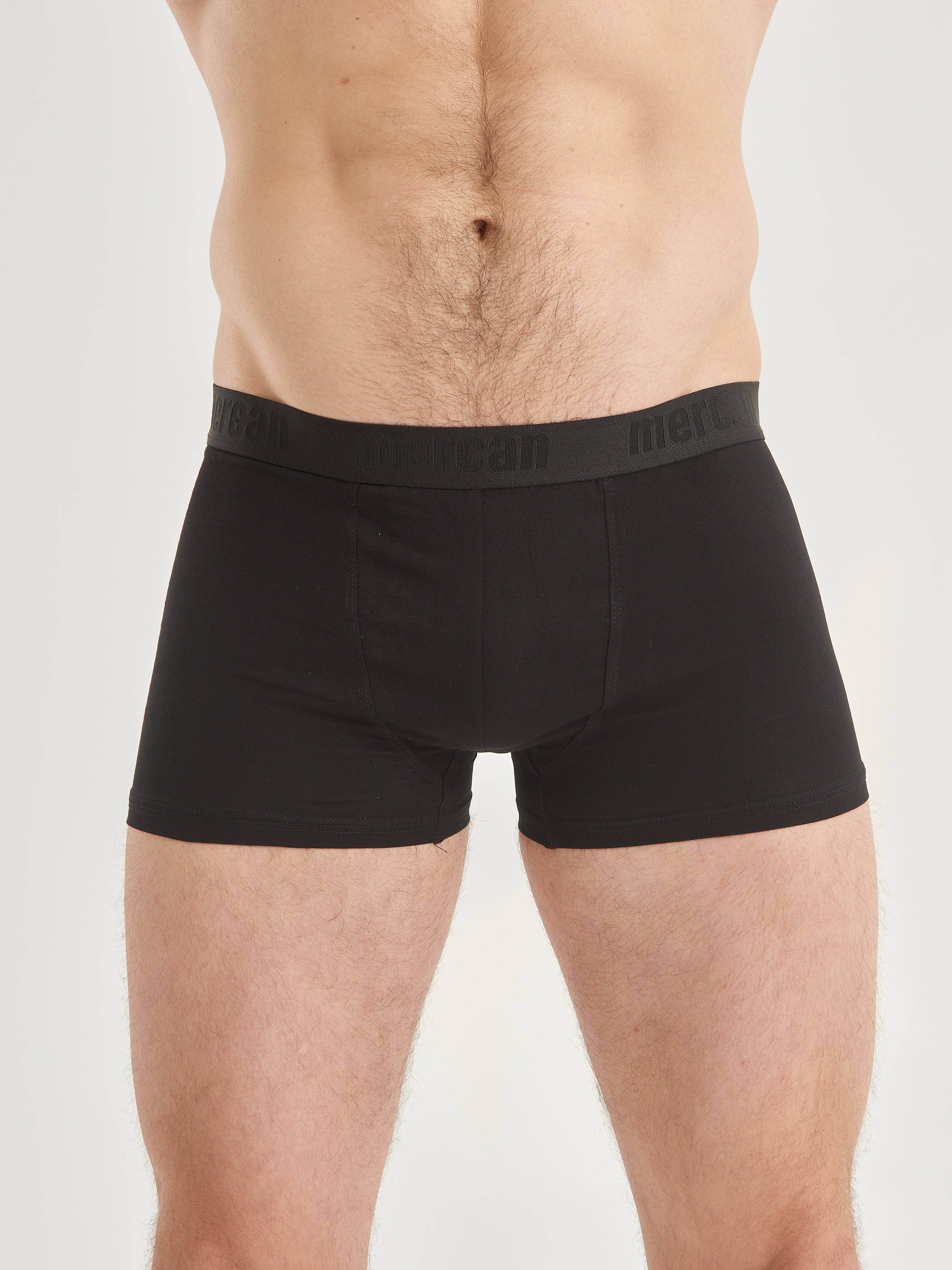 Erkek Pamuklu Rahat Kesim Boxer - Siyah