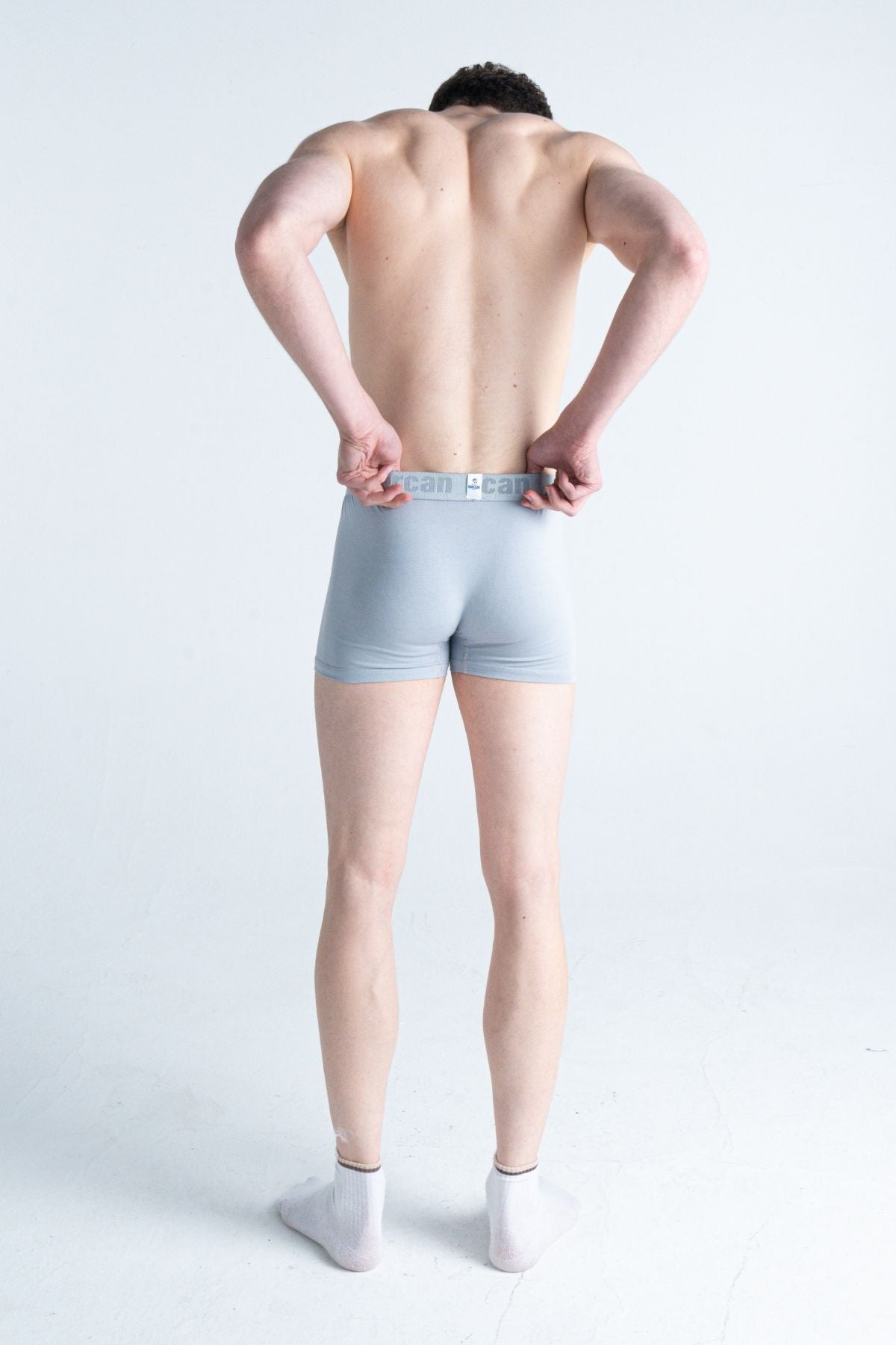 Gri Erkek Boxer Likralı Pamuklu - Mercan İç Giyim