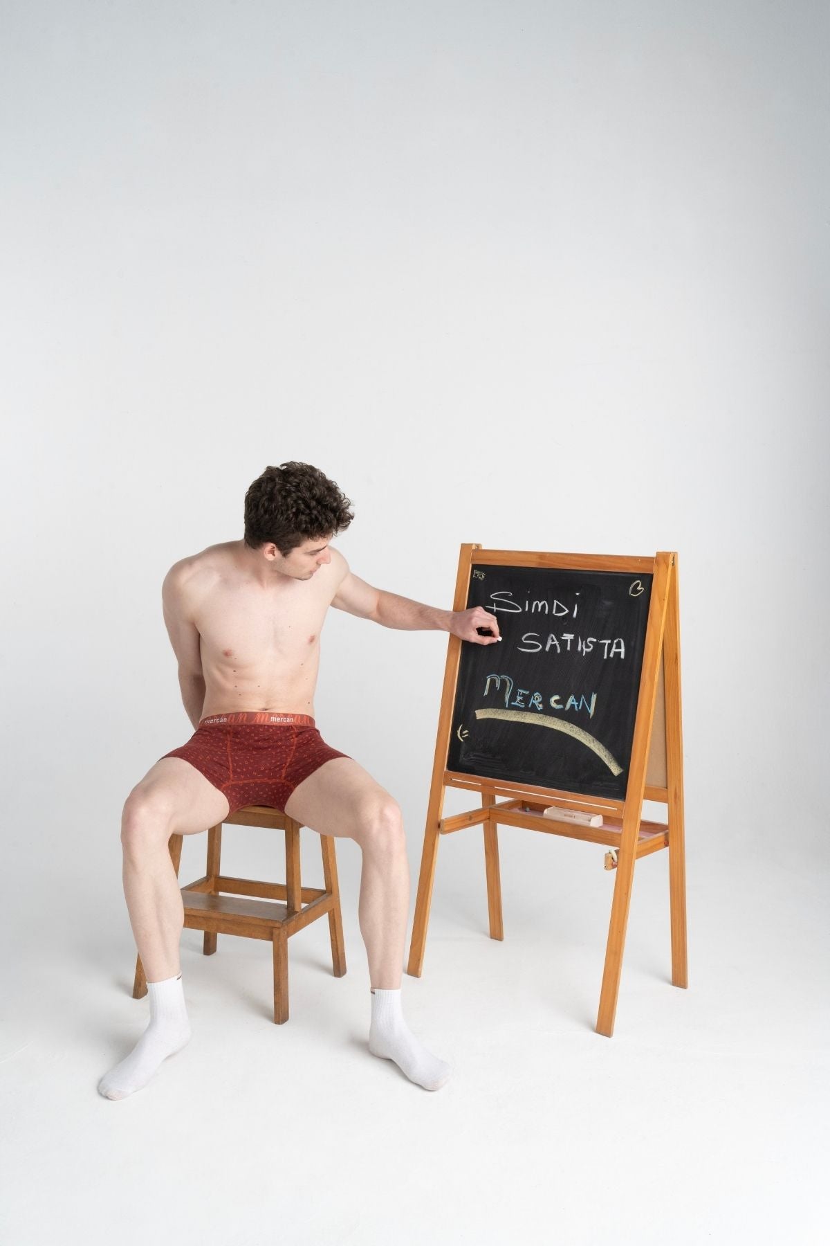 Likralı Pamuklu Baskılı Erkek Boxer - Değer Desenli - Mercan İç Giyim