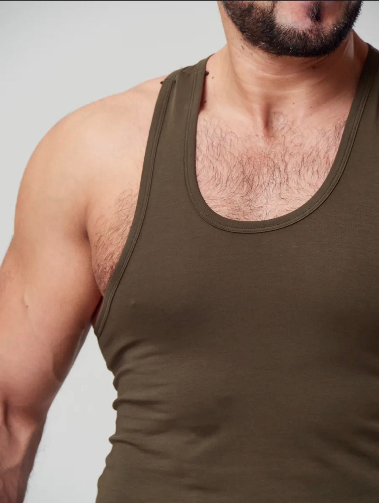 Erkek Haki Özel Kutulu 2'li Atlet Boxer Takımı - Fit & Comfort Slim Fit Set