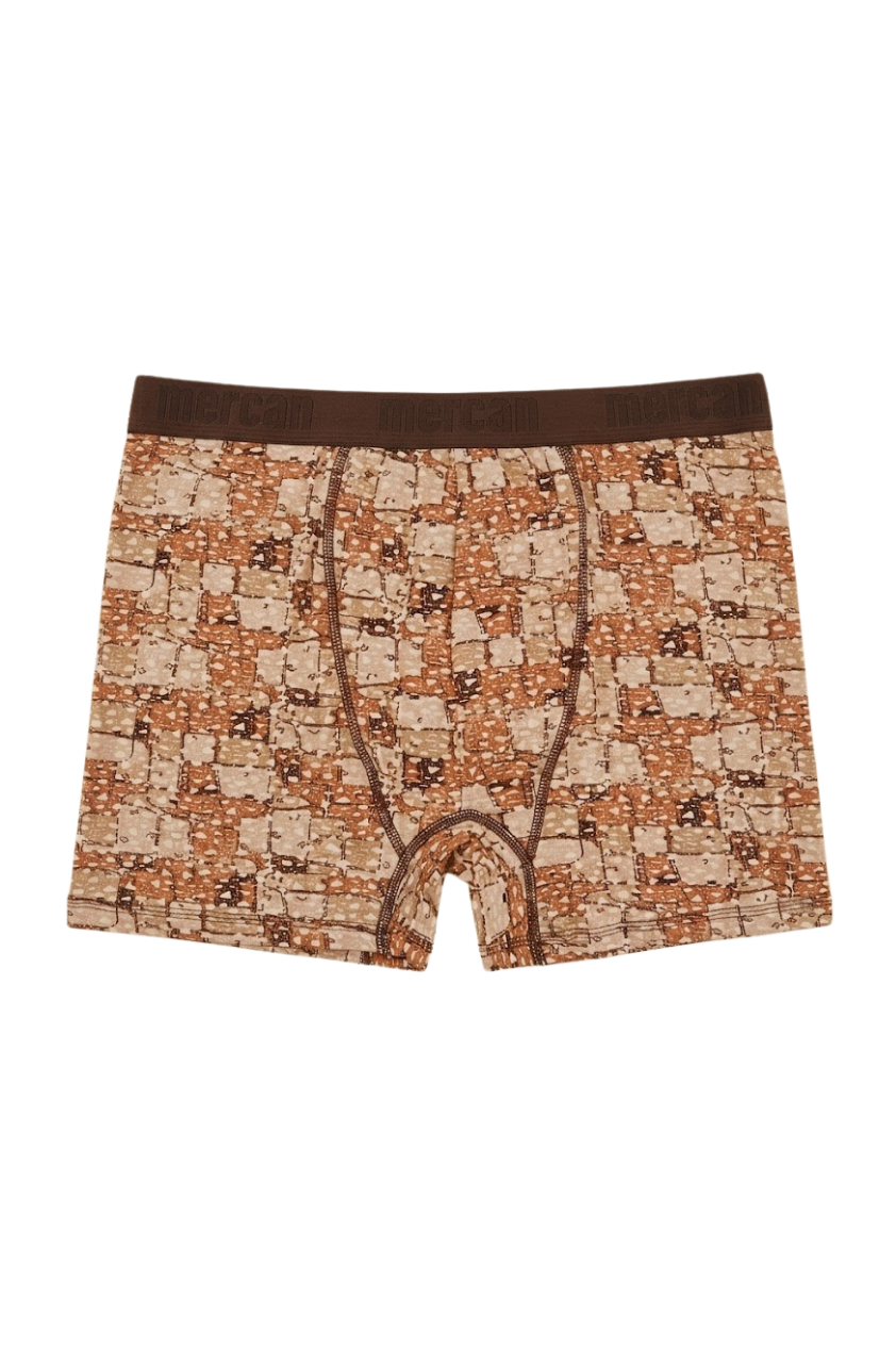 Desenli Erkek Boxer %96 Pamuklu - Mozaik